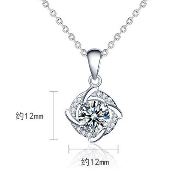 Certified 1ct. t.w. Diamond Moissanite Windmill Necklace NEW - Picture 4 of 8